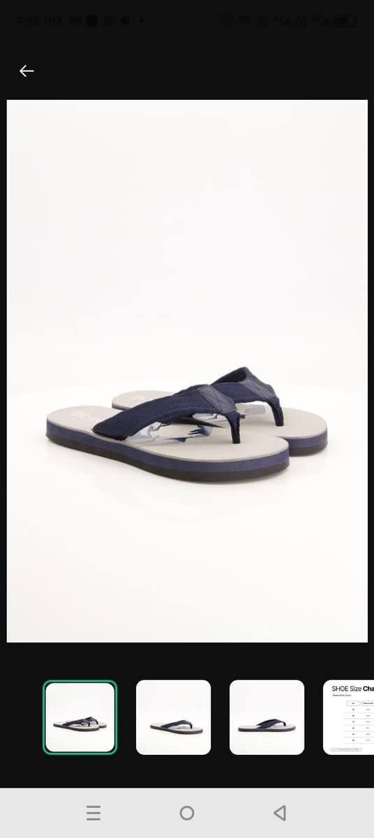 ProStylish Flip Flops Grey Navy Foam Sole Pakistan — photo 1 of 3