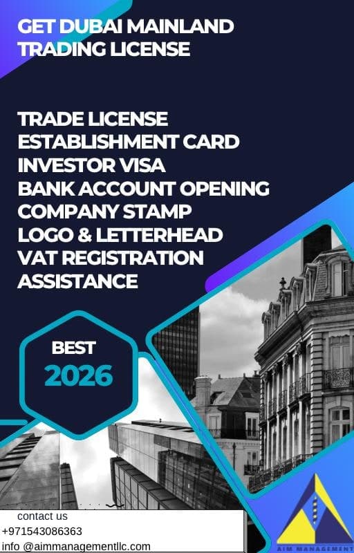 Dubai Trading License/ 2-year Visa services