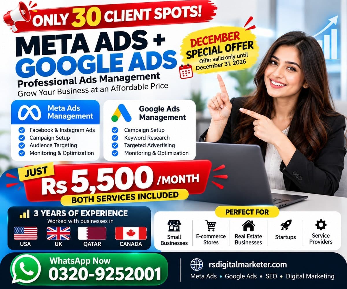 Meta Ads & Google Ads Management – Rs. 5,500/Month
