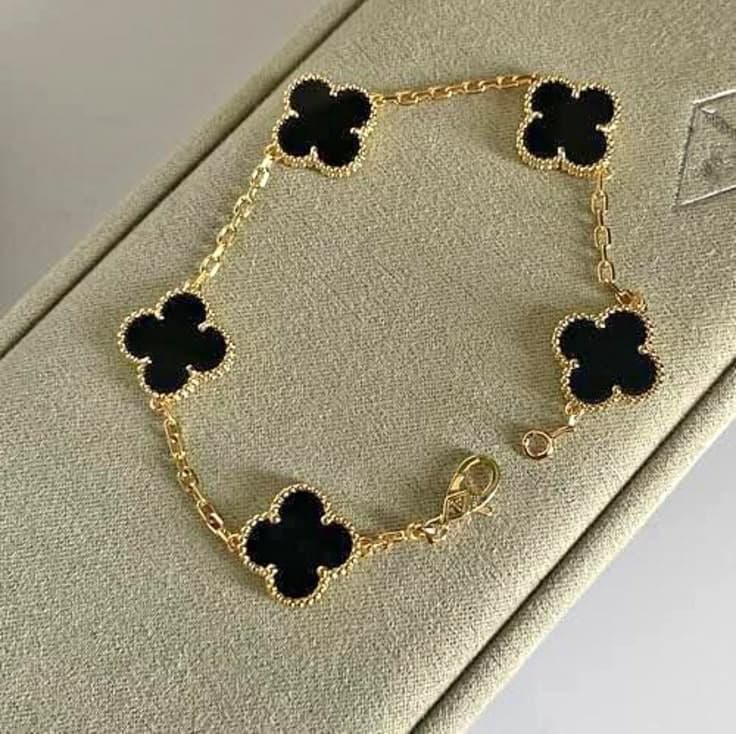 Luxury Black Clover Bracelet Premium Gold Plated Bracelet for Women β photo 1 of 3