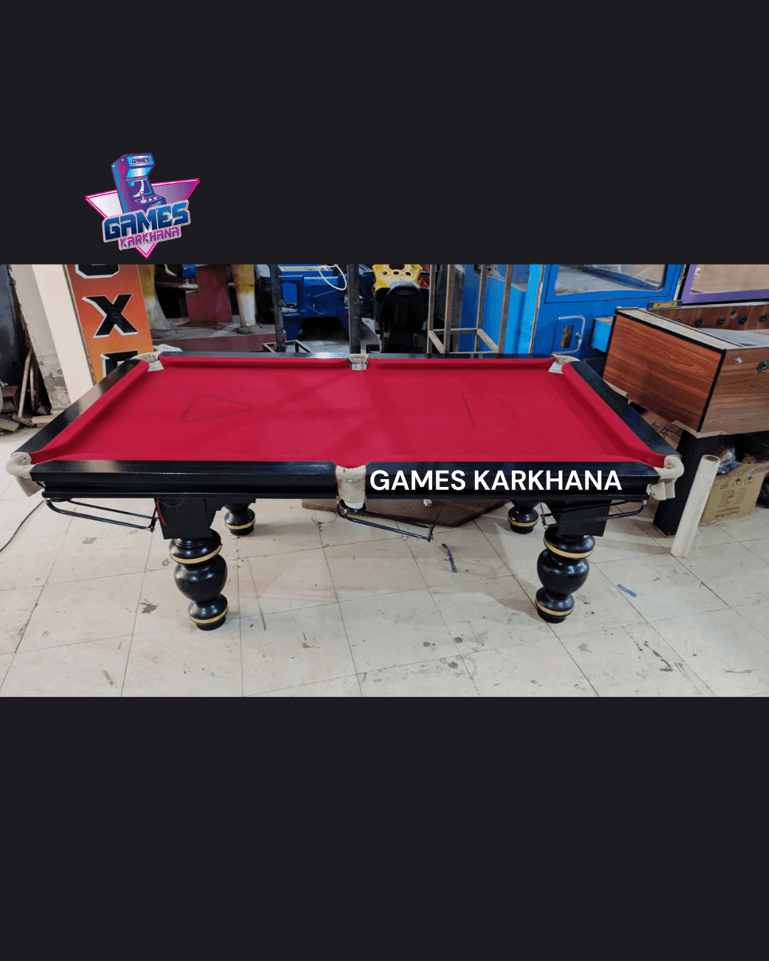 4ft x 7ft Pool Table with Rasson Design Legs — photo 1 of 3
