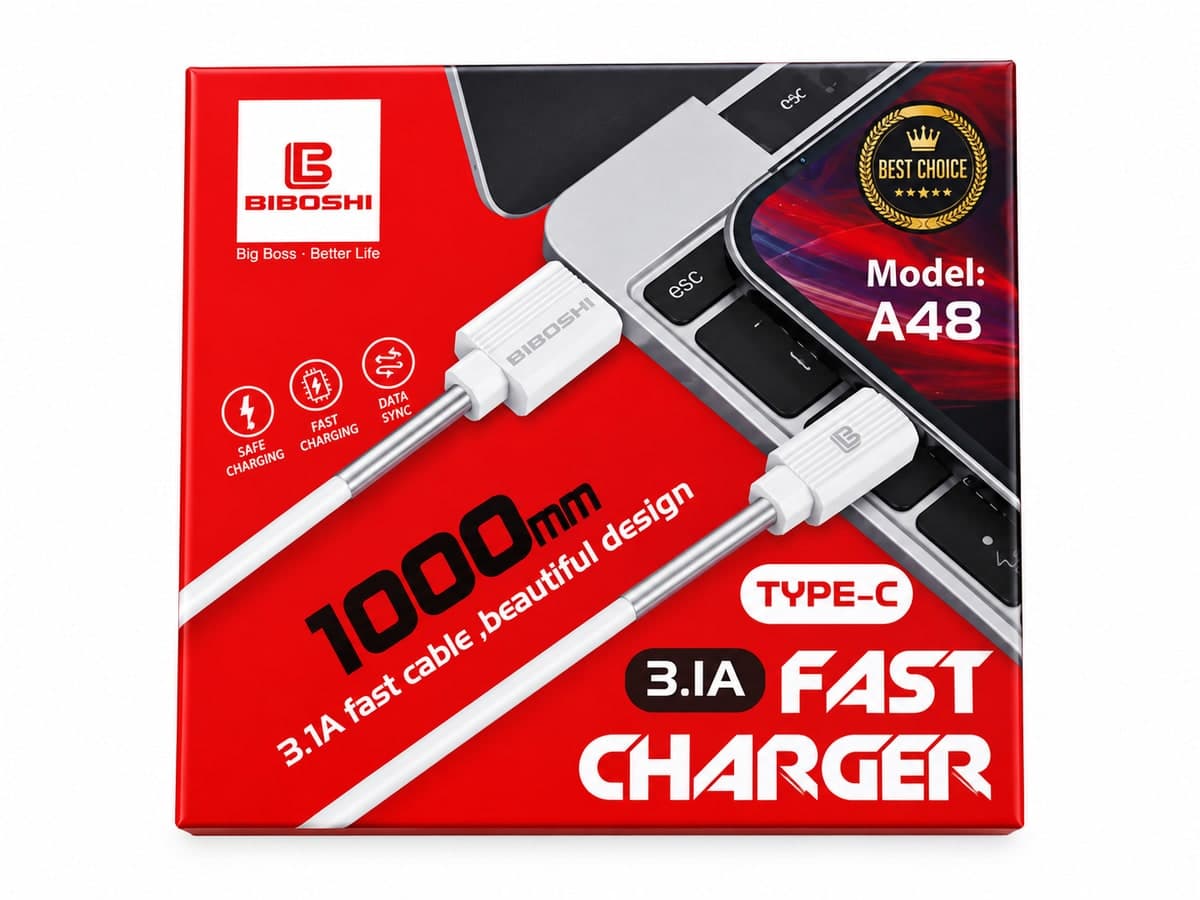 BIBOSHI A48 Type-C Fast Charging Cable 1000mm, 3.1A — photo 1 of 2