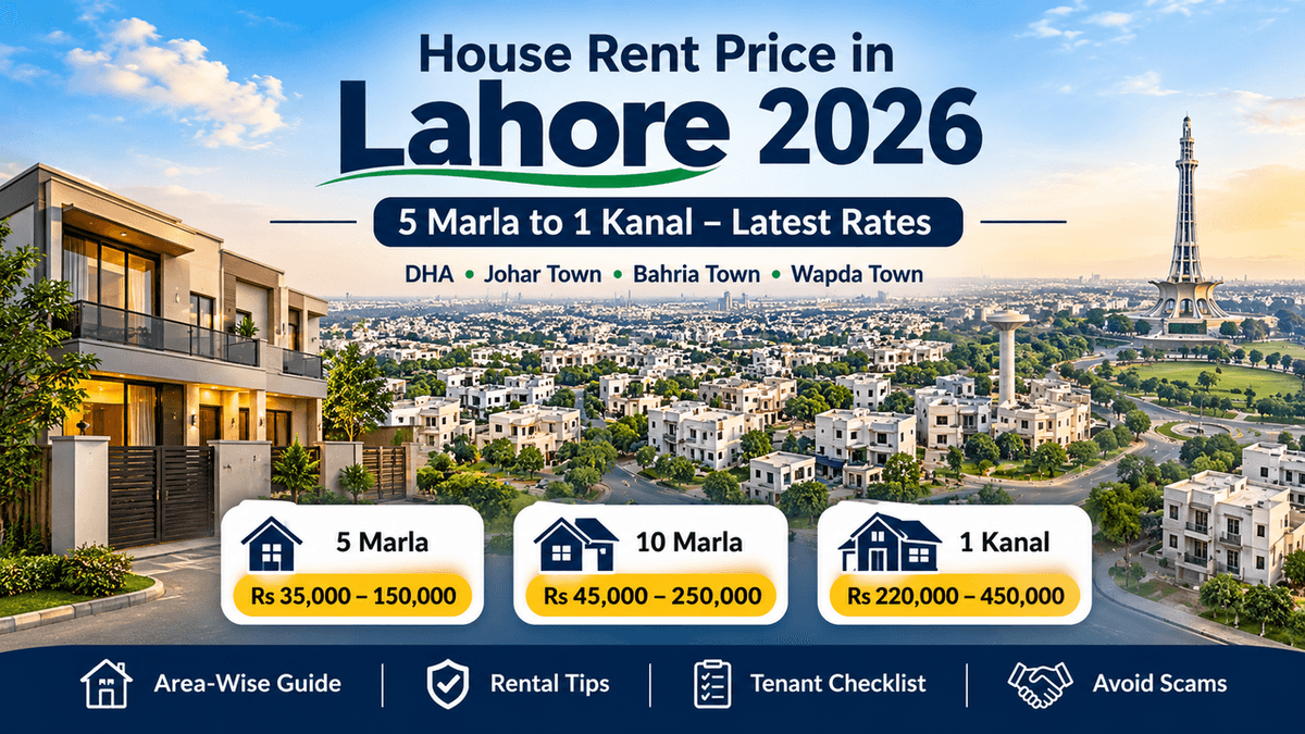 Renting in Lahore? What a 5 Marla, 10 Marla & 1 Kanal House Costs in 2026
